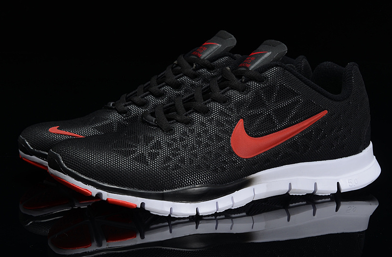 Hot Nike Free5.0 Men Shoes Black/Red